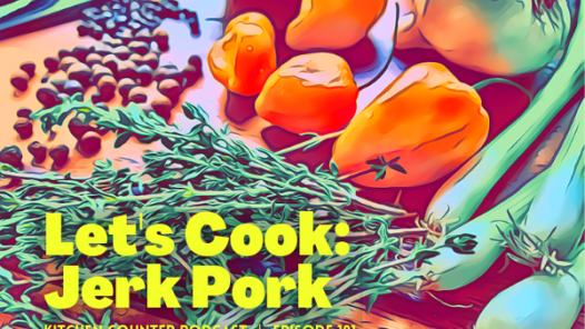 Title card for episode 191, Let's Cook Jerk Pork